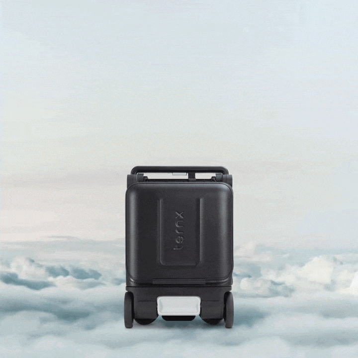 TernX Travel Hybrid: The world's most awarded carry-on luggage stroller converting from suitcase to cabin-ready stroller in seconds.