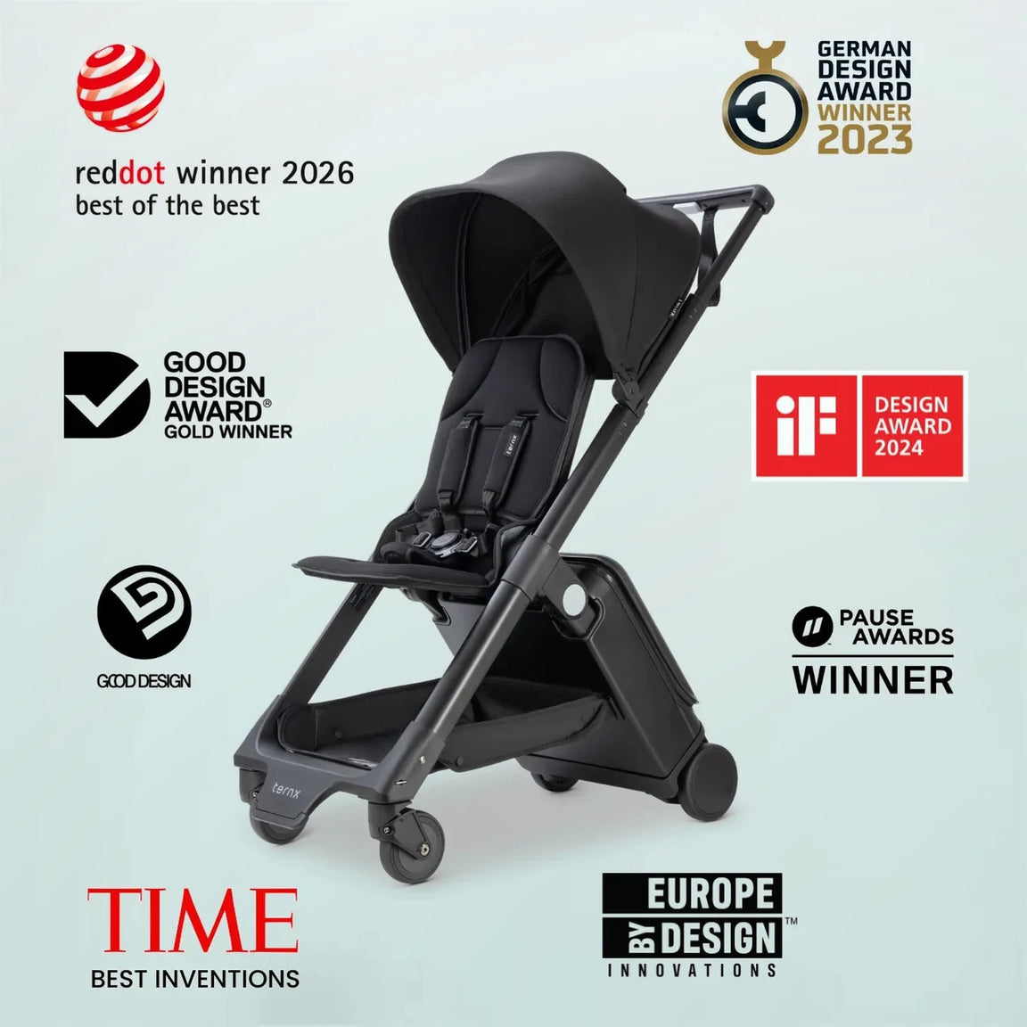 TernX awards: Red Dot, German Design Award, iF Design Award, Good Design and TIME Best Inventions