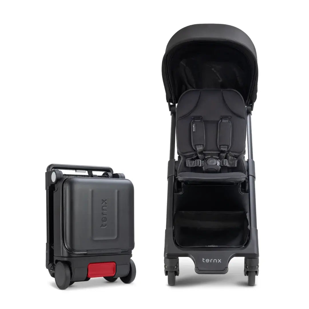 Carry-On Luggage Stroller unfolded beside the folded carry-on case [AU][NZ]