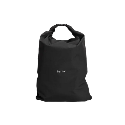 Black waterproof laundry bag with 'ternx' branding