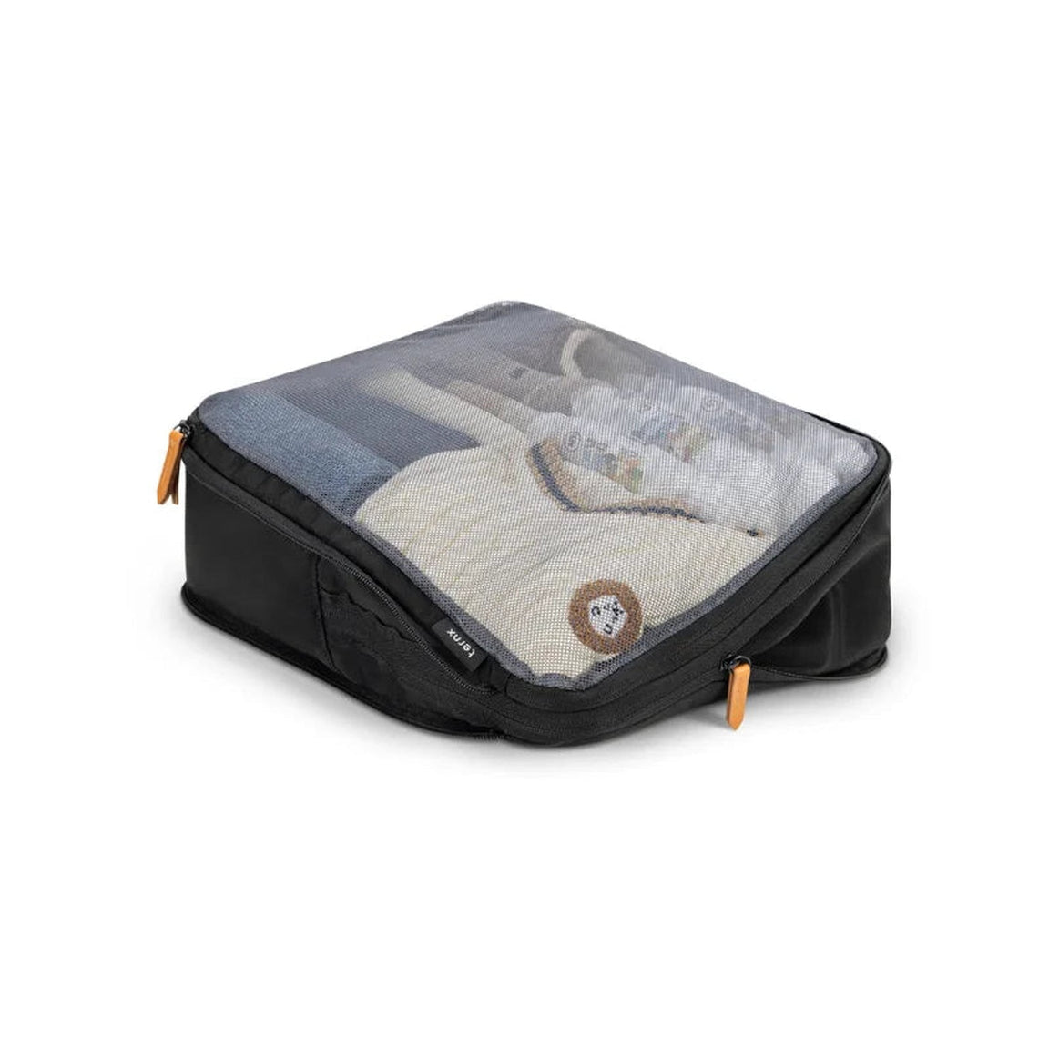 Side view of the TernX compression packing cube showing the compression zip