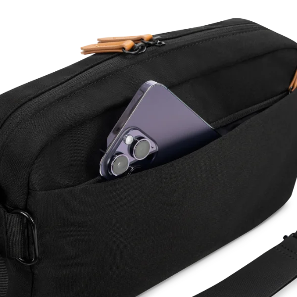 Crossbody bag secure back pocket