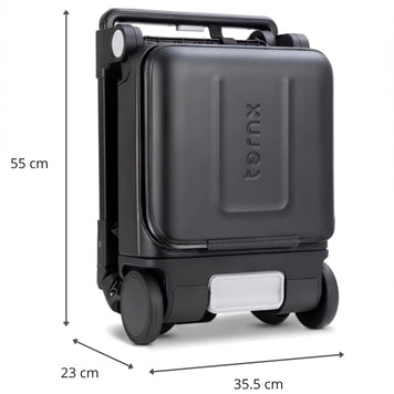 The TernX Carry-On folded inside a cabin sizer