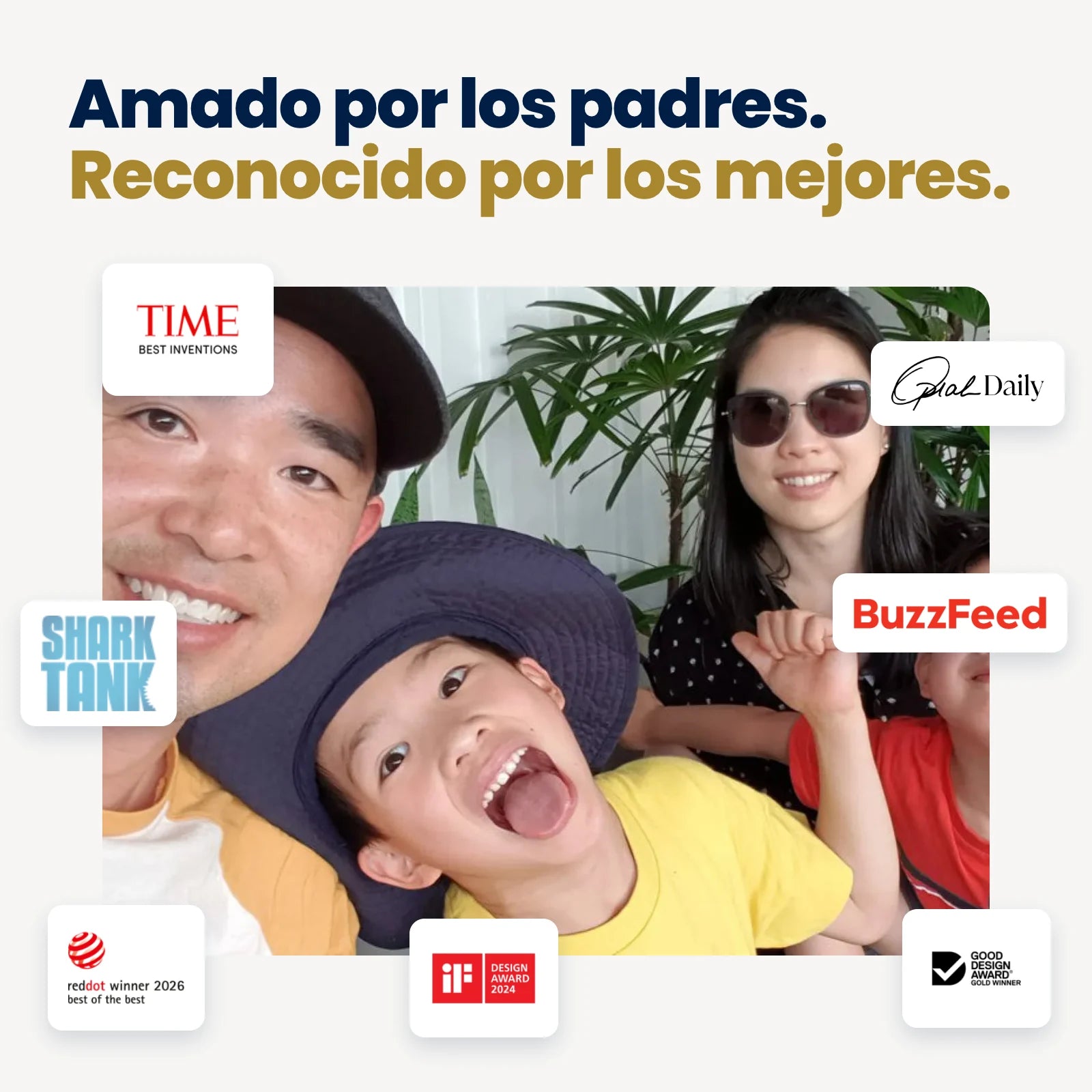 The TernX founder family, as featured by TIME, Shark Tank, BuzzFeed and Oprah Daily